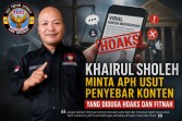 Khairul Sholeh Minta APH Usut Penyebar Konten yang Diduga Hoaks dan Fitnah