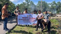 Sambut Hari Bhayangkara ke-80, polres Kepulauan Meranti  Laksanakan Bakti Sosial dan Green Policing di Pasar Modern