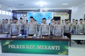 Polres Meranti Ikuti Binroh dan Ngaji Kebangsaan Bersama Kapolri dan Gus Baha Lewat Daring.