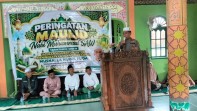 Cegah Karhutla, Polsek Rangsang Barat Sasar Jemaah Maulid Nabi Di Desa Lemang