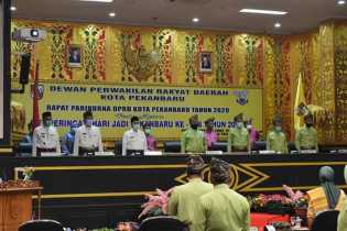GALERI - Paripurna Istimewa HUT Kota Pekanbaru ke-236 Berlangsung dengan Protokol Kesehatan Ketat