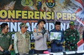 Karhutla 85 Hektare, Polres Meranti Tetapkan Satu Tersangka, Adakan Konferensi Pers