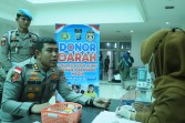HUT Humas Polri Ke- 75 Aksi Nyata Kapolres Meranti AKBP Gede Bersama Insan Pers Meranti Gelar Donor Darah