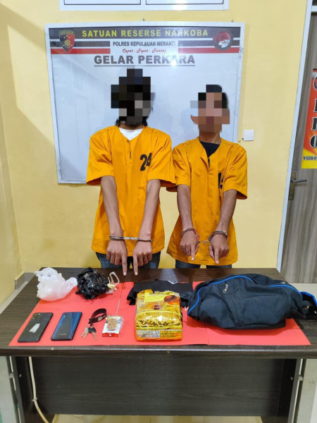 Satnarkoba Polres Meranti Gagalkan Peredaran 1,03kg Shabu & 50 butir Ekstasi Berhasil, Dua Pelaku Di Tangkap