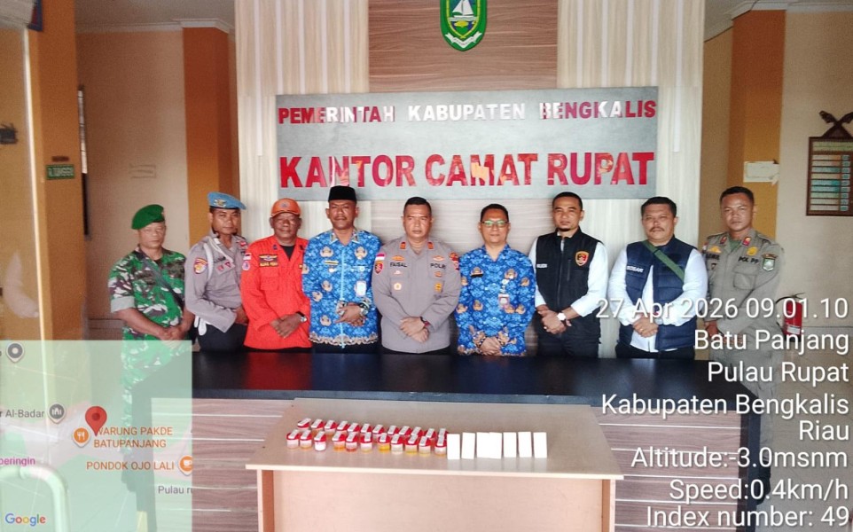 Camat Rupat Dukung Pemberantasan Narkoba, ASN dan PPPK Jalani Tes Urine Mendadak
