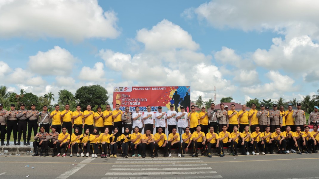 Poolres Meranti Gelar Fun Run Sambut Hari Bhayangkara ke 79 Tahun