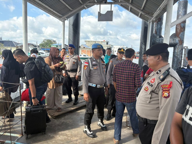 Ciptakan kamtibmas kondusif Polres Meranti Cek Keberangkatan Armada Tanjung Harapan