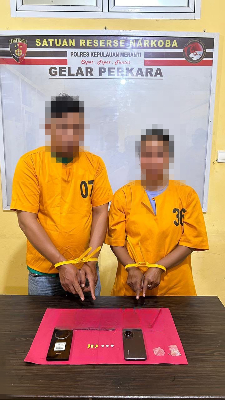 Pasutri Diringkus Sat Resnarkoba Polres  Meranti, Diduga Jadi Pengedar Ekstasi
