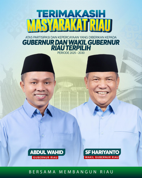 Gubernur Terpilih Abdul Wahid Mengucapkan Terima Kasih atas Kepercayaan Masyarakat Riau