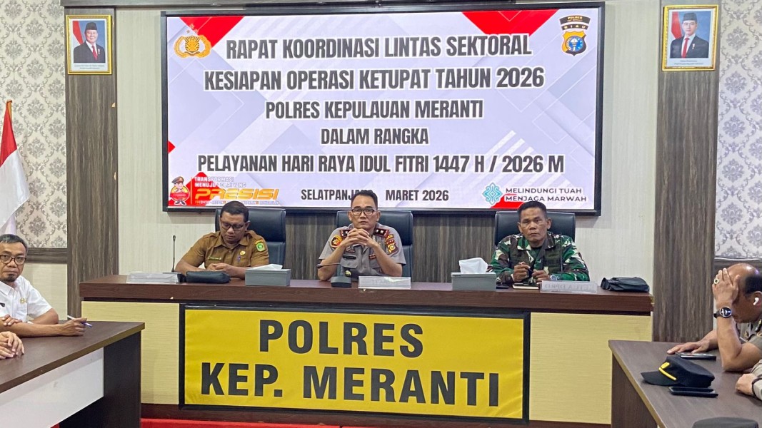 Polres Meranti Bersama Lintas Sektor Gelar Zoom Kesiapan Operasi Ketupat Sambut Idul Fitri 1447 H.