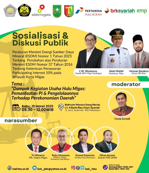 SKK Migas dan Pertamina Hulu Rokan Gelar Sosialisasi & Diskusi Publik Terkait Participating Interest 10%