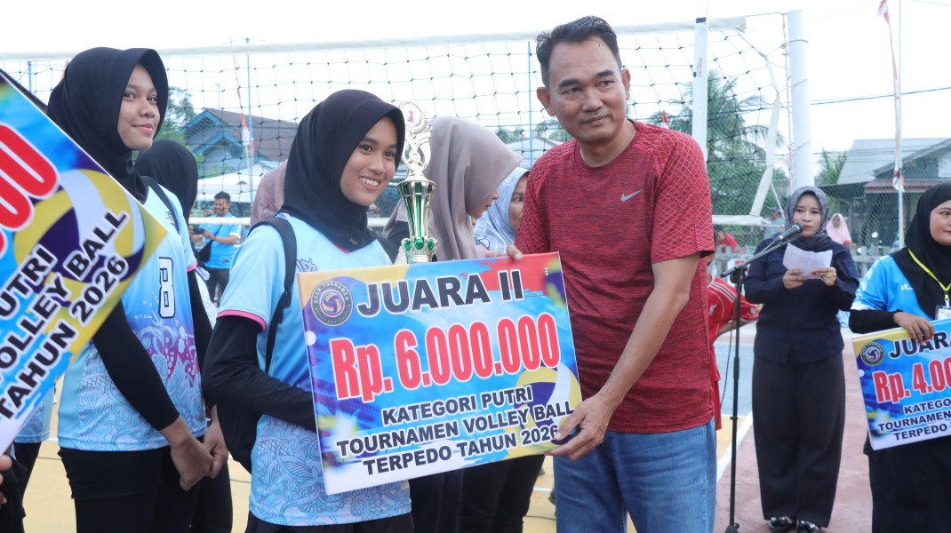 Wakapolres Pastikan Kamtibmas Aman, Turnamen Bola Voli  Cup 2026 di Meranti Resmi di Tutup.