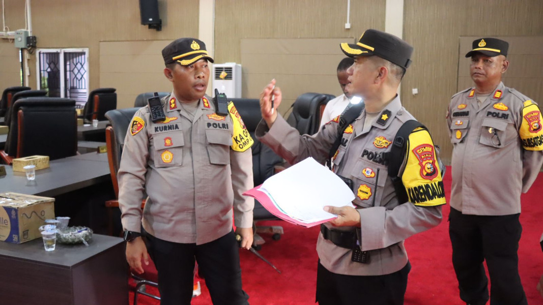 Polres Kep Meranti Gladi Kesiapan Pelantikan DPRD Periode 2024 - 2029