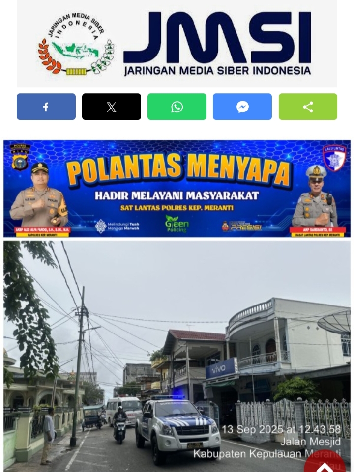 Satlantas Polres Kepulauan Meranti Gelar Progran Polantas Menyapa Kawal Jenazah di Jalan Raya