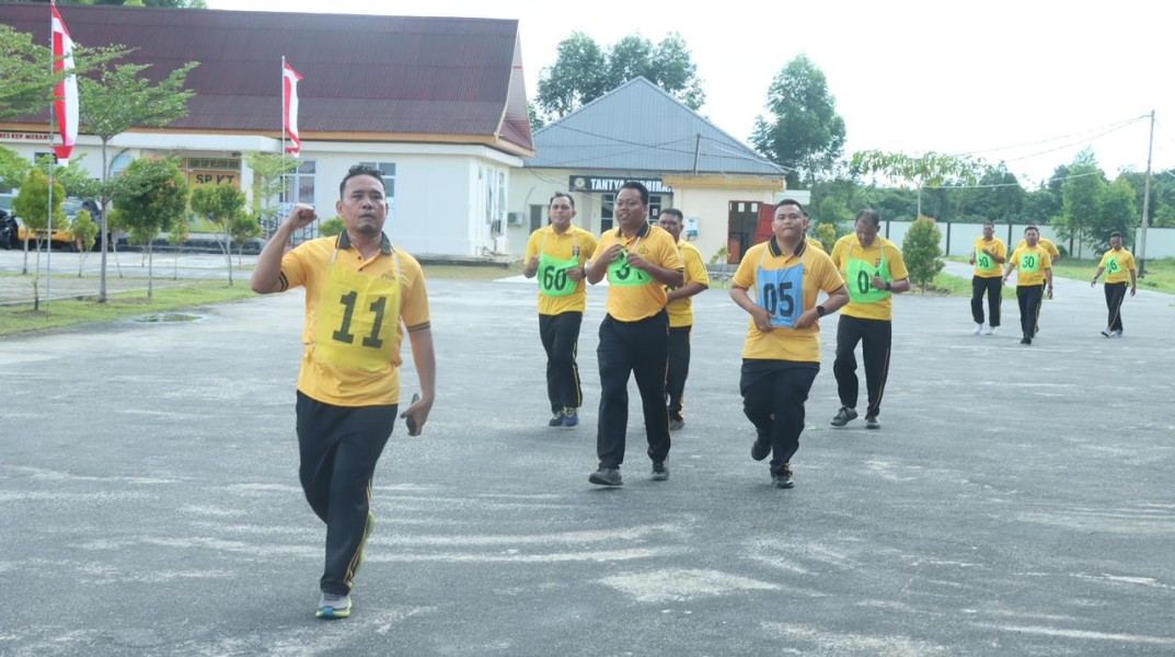 Jaga Kesehatan Jasmani Rupanya Polres Meranti Lakukan Latihan Secara Berkala