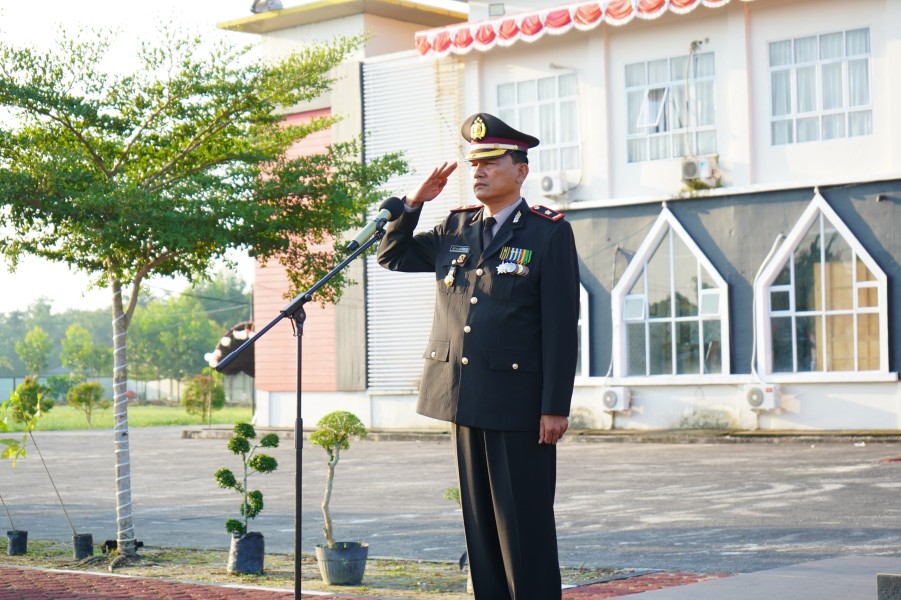 Upacara HUT RI -81 Polres Meranti Semangat Kemerdekaan Perkuat Persatuan.