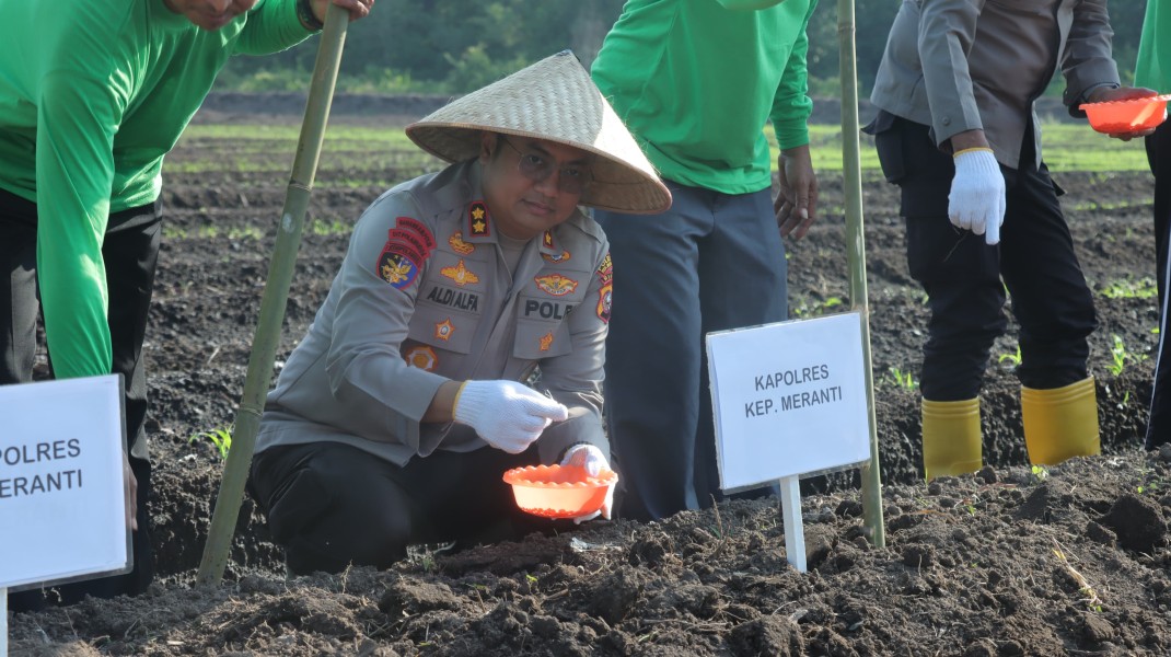 Polres Meranti Lakukan Penanaman Jagung Serentak Kuartal I 2026 Dukung Program Ketahanan Pagan Asta Cita Presiden RI