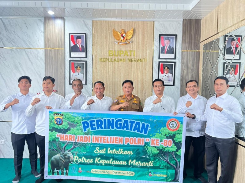 Peringati HUT ke-80 Intelijen Polri, Satintelkam Polres Kepulauan Meranti Anjangsana ke Bupati Asmar