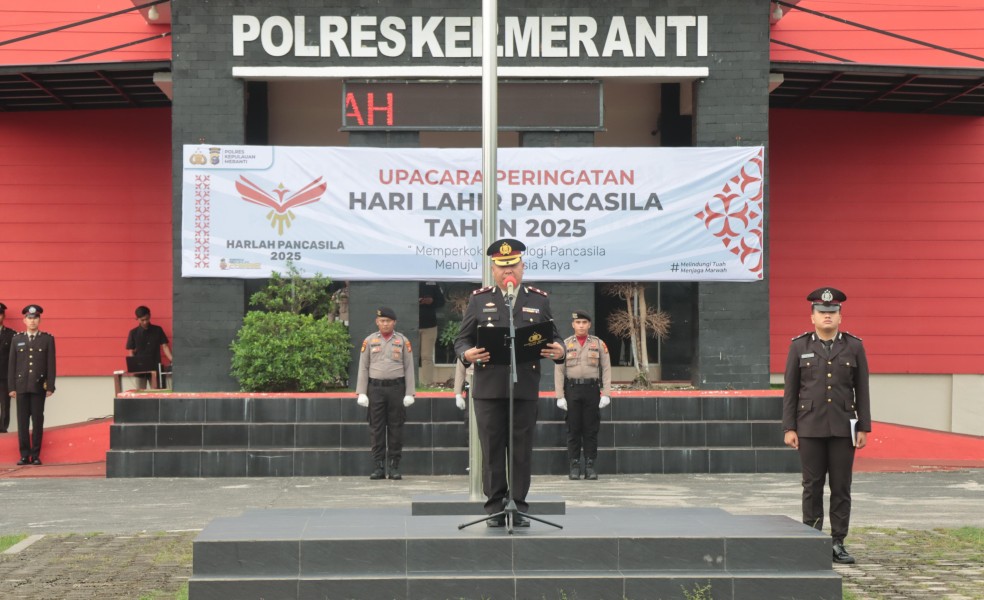 Polres Kep Meranti Gelar Upacara Peringati Hari Lahir Pancasila