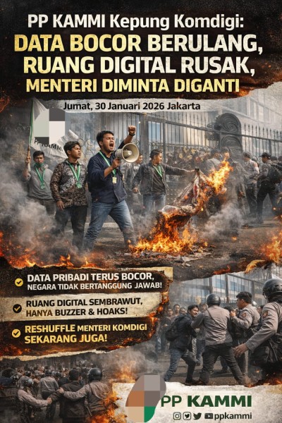PP KAMMI Kepung Komdigi: Data Bocor Berulang, Ruang Digital Rusak, Menteri Diminta Diganti