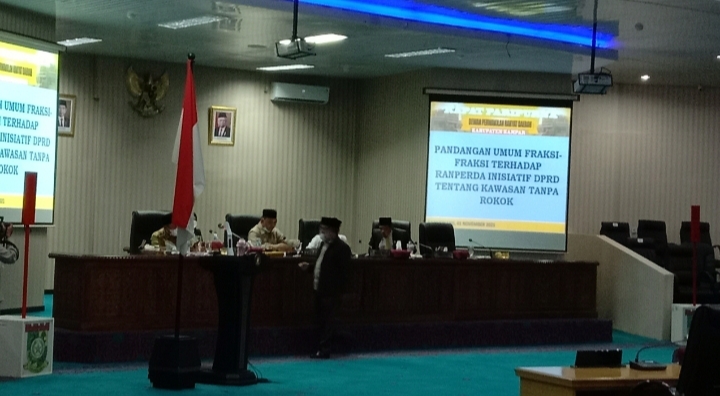 DPRD Kampar Gelar Rapat Paripurna Ranperda Inisiatif Kawasan Tanpa Rokok