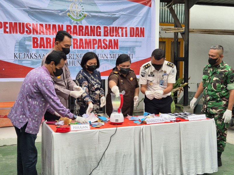 21 Perkara Inkracht Dimusnakan Barang Bukti Di Kejari Meranti