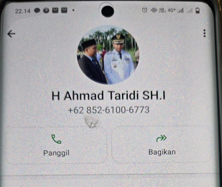 Nomor WhatsApp Ketua DPRD Kampar Diduga Dikloning, Masyarakat Diminta Waspada