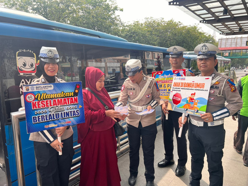 Hari Ke dua Operasi Keselamatan Lancang Kuning 2025 Dirlantas Polda Riau Gencar Melaksanakan Kegiatan Edukasi.