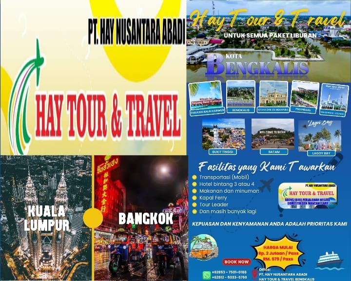 HAY TOUR & TRAVEL Bengkalis Hadirkan Perjalanan Wisata Nyaman dan Lengkap untuk Domestik dan Mancanegara