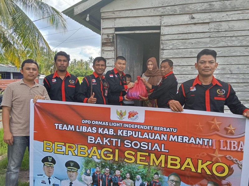 DPD Team Libas Meranti Kembali Gelar Bakti Sosial Salurkan Sembako ke Warga Kurang Mampu