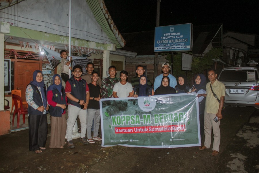 Rombongan Koppsa-M Pangkalan Baru Turun Langsung Antarkan Bantuan Bagi Warga Terdampak Bencana Banjir Kabupaten Agam