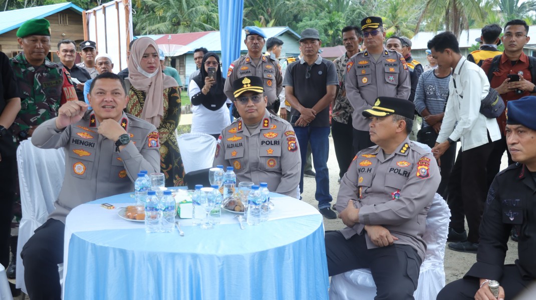Wakapolda Riau Tinjau Lokasi Rencana Pembangunan Jembatan SDN 18 Semulut