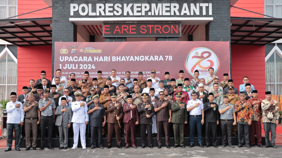 Kapolres Meranti Memimpin Upacara Hut Bhayangkara ke-78 dengan Penuh Semangat