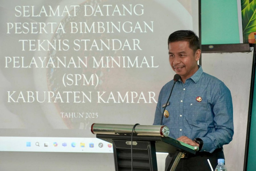 Bupati Kampar Ahmad Yuzar Buka Bimtek Standar Pelayanan Minimal yang Dilaksanakan di Stanum Resort Bangkinang