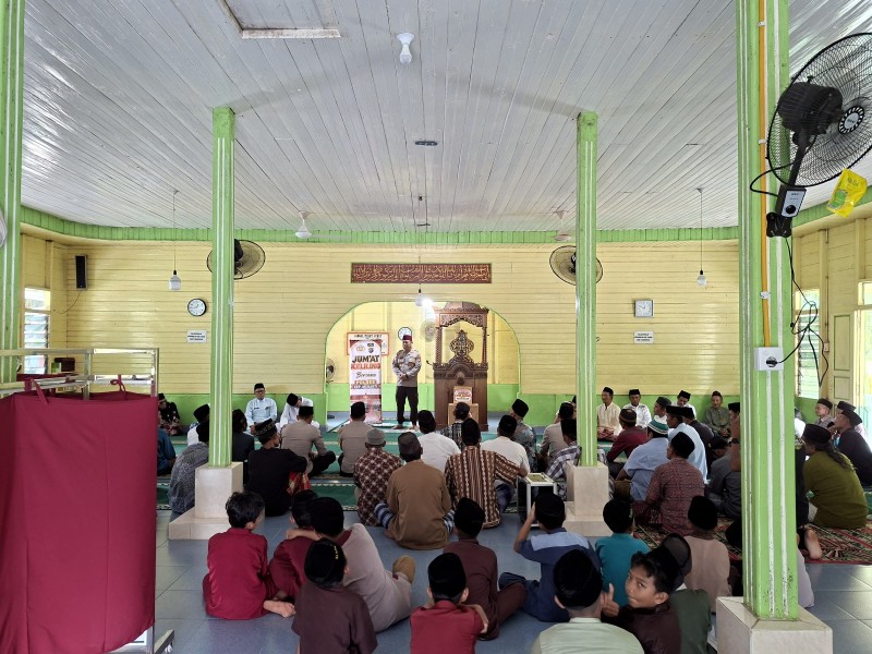 Jelang pilkades 2026 polres meranti perkuat cooling system di 30 masjid  bersama jumat keliling.
