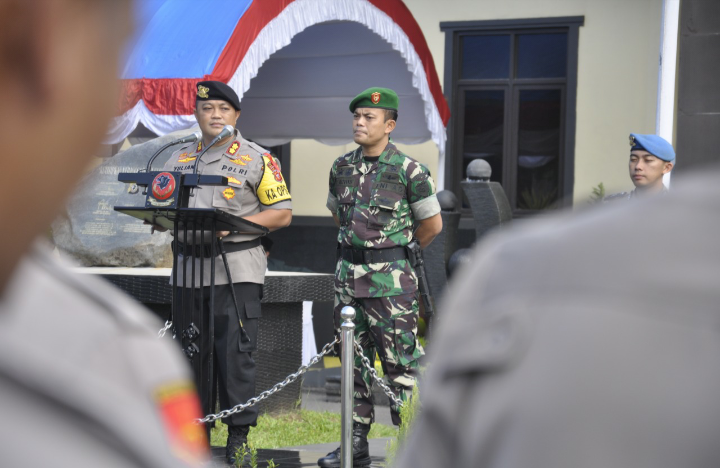 Sinergitas TNI- Polri, Apel Bersama Dalam Menghadapi Pemilu 2019