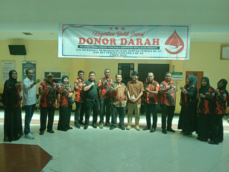 Momentum Sumpah Pemuda MPC Pemuda Pancasila Meranti Gelar Donor Darah