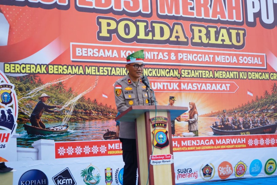 Ekspedisi Merah Putih Presisi Polda Riau Wakapolres Meranti Kompol Detis :Semoga Bisa Merealisasi Batu Pemecah Ombak