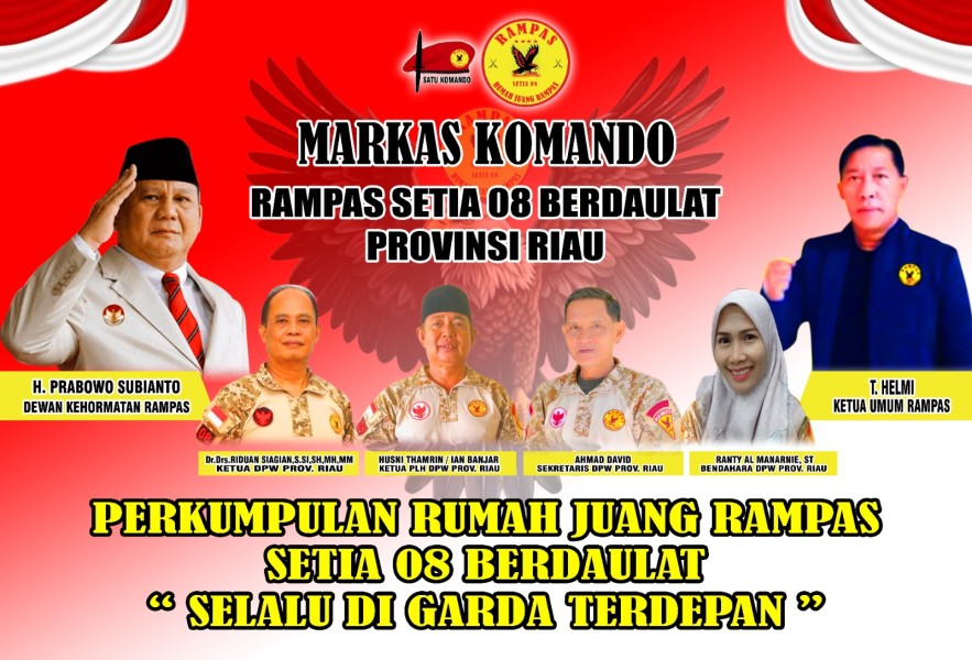 Riduan Siagian Nahkodai RAMPAS Setia 08 Riau, Diperkuat Joko Purwanto dan Anas Maamun