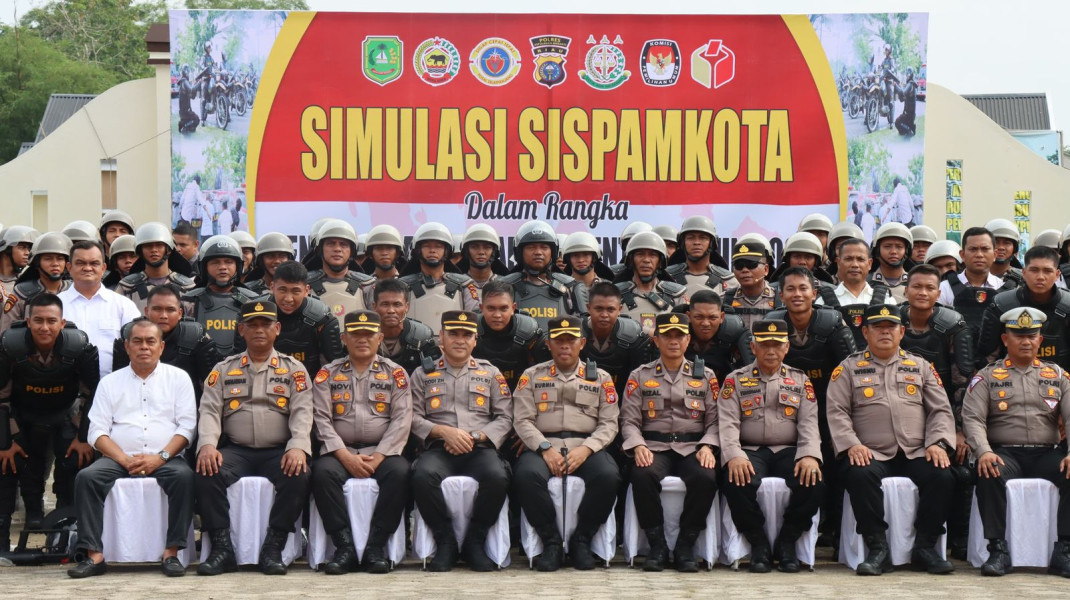 Polres Meranti Gelar Simulasi Sispamkota Jelang Pilkada Serentak 2024