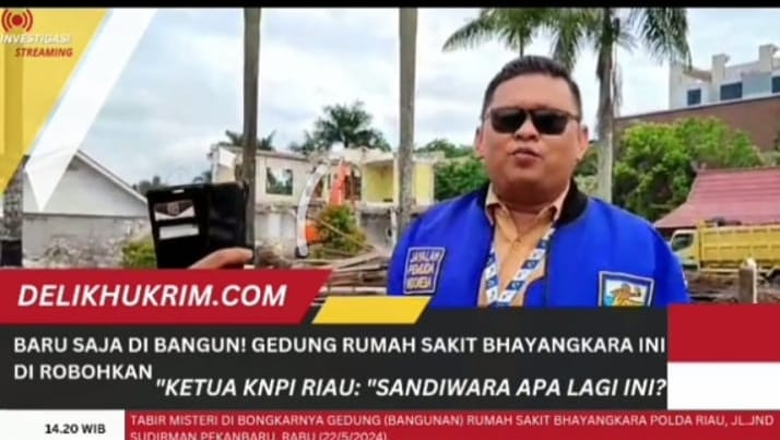 Ketua KNPI Riau Minta APH Panggil dan Periksa Kontraktor RS Bhayangkara Pekanbaru, Tukang Ancam Mulai Bermain