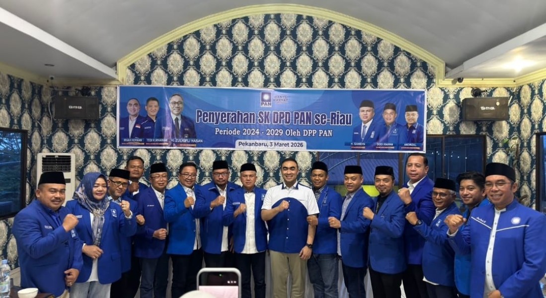 Syarif Nahkodai Kembali PAN Siak, Target Tujuh Kursi di Pileg 2029