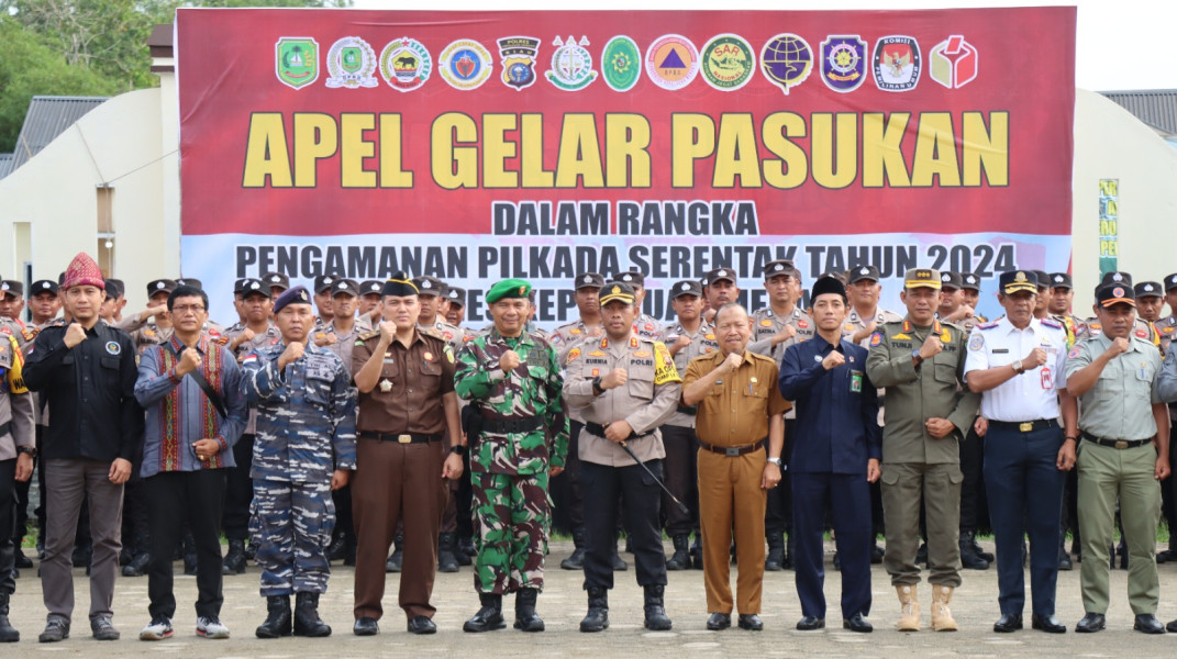 Polres Kepulauan Meranti Melaksanakan Apel Gelar Pasukan, Cek Kesiapan Personil Pengamanan Pilkada 2024