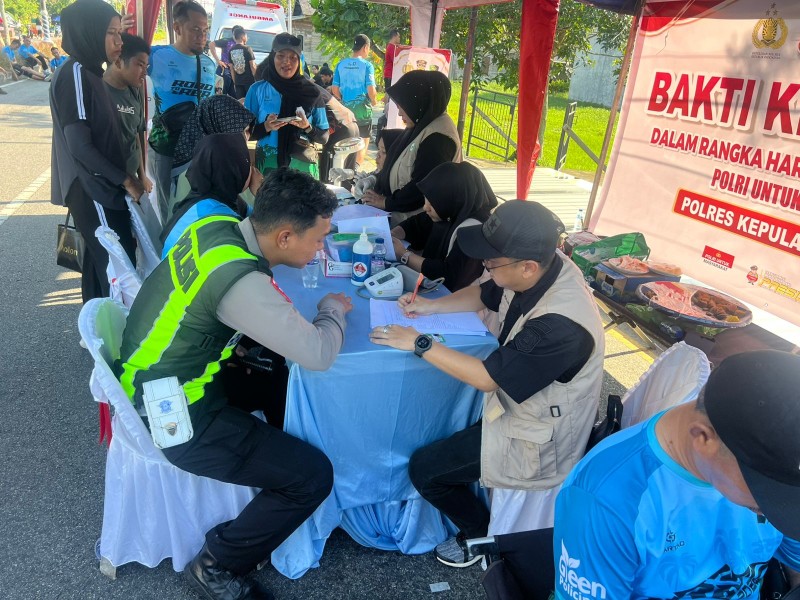 Semarak Hari Bhayangkara ke-80, Polres Kepulauan Meranti Gelar Bahti Kesehatan.