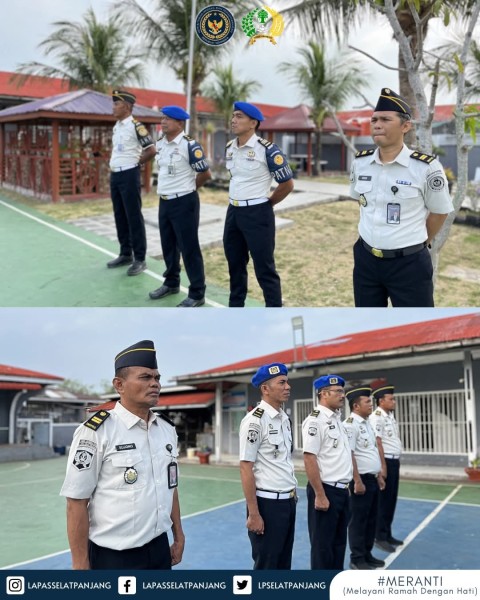 Awali Komitmen Kerja Dengan Semangat Baru, Lapas Selatpanjang Gelar Apel Pagi Perdana
