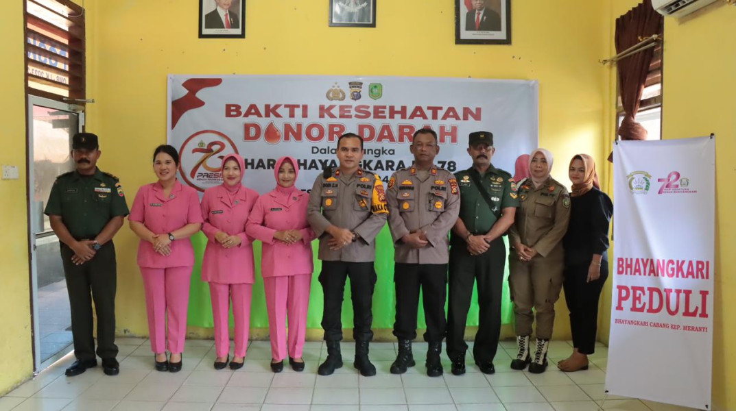 Polres Meranti Gelar Bakti Kesehatan Sambut Hari Bhayangkara Ke-78