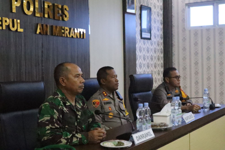 Lakukan Rakor Pam Kunjungan Kerja RI 1 Ke Riau Bersama Lintas Sektoral Bersama Polres Meranti