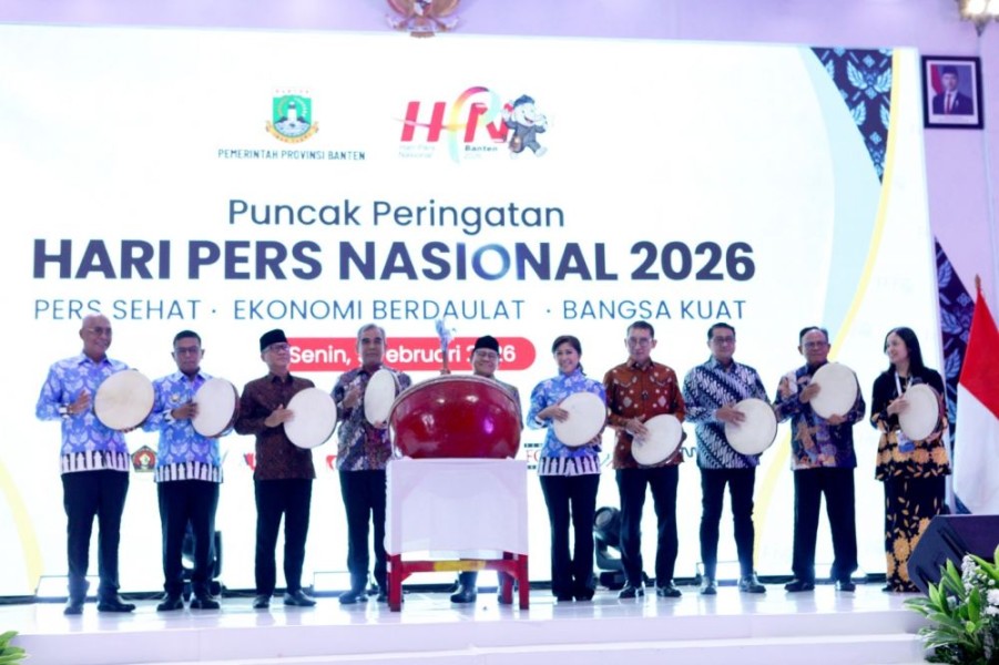 Pemkab Bengkalis Bersama Awak Media Ikuti Peringatan Hari Pers Nasional di Banten