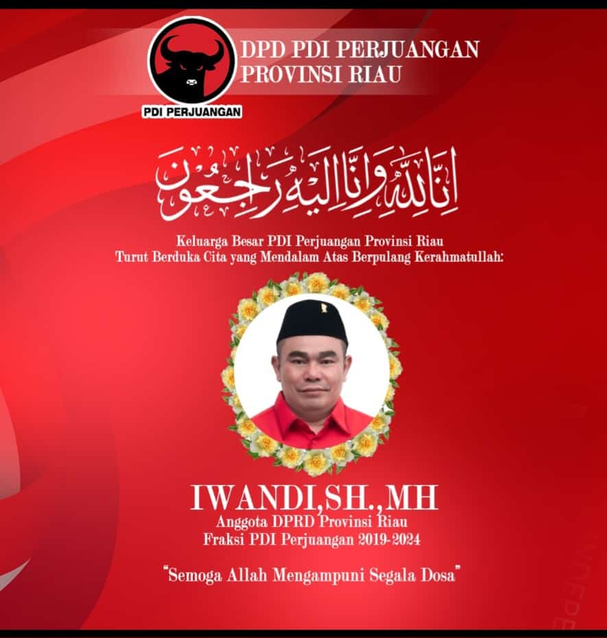 Politisi PDIP Iwandi SH MH Meninggal Dunia, Meninggalkan Warisan Perjuangan untuk Pembentukan Kota Duri