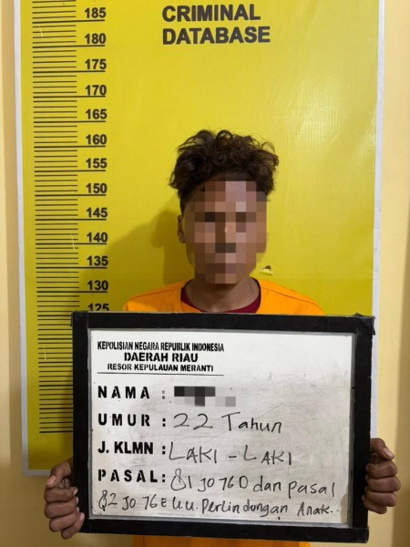 Seorang Pemuda 22 Tahun Di Amankan Polres Meranti Cabuli Anak di Bawah Umur
